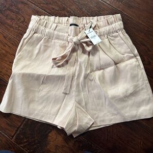 Women's Tan Shorts with Tie Waist